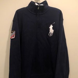 Polo by Ralph Lauren 1/4 Zip Navy Blue Sweatshirt